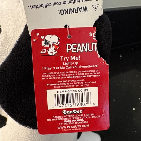 *2 Peanuts Snoopy LIT Musical Plush Kisses Lips Valentine & Bouquet Flowers Kids - Picture 9 of 17